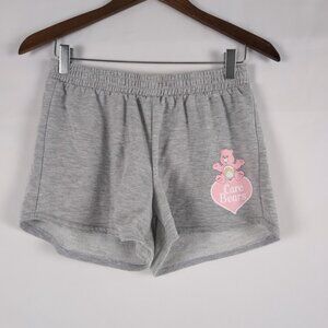 Official Care Bears Women's Gray/Pink Shorts Loungewear Comfy, Small